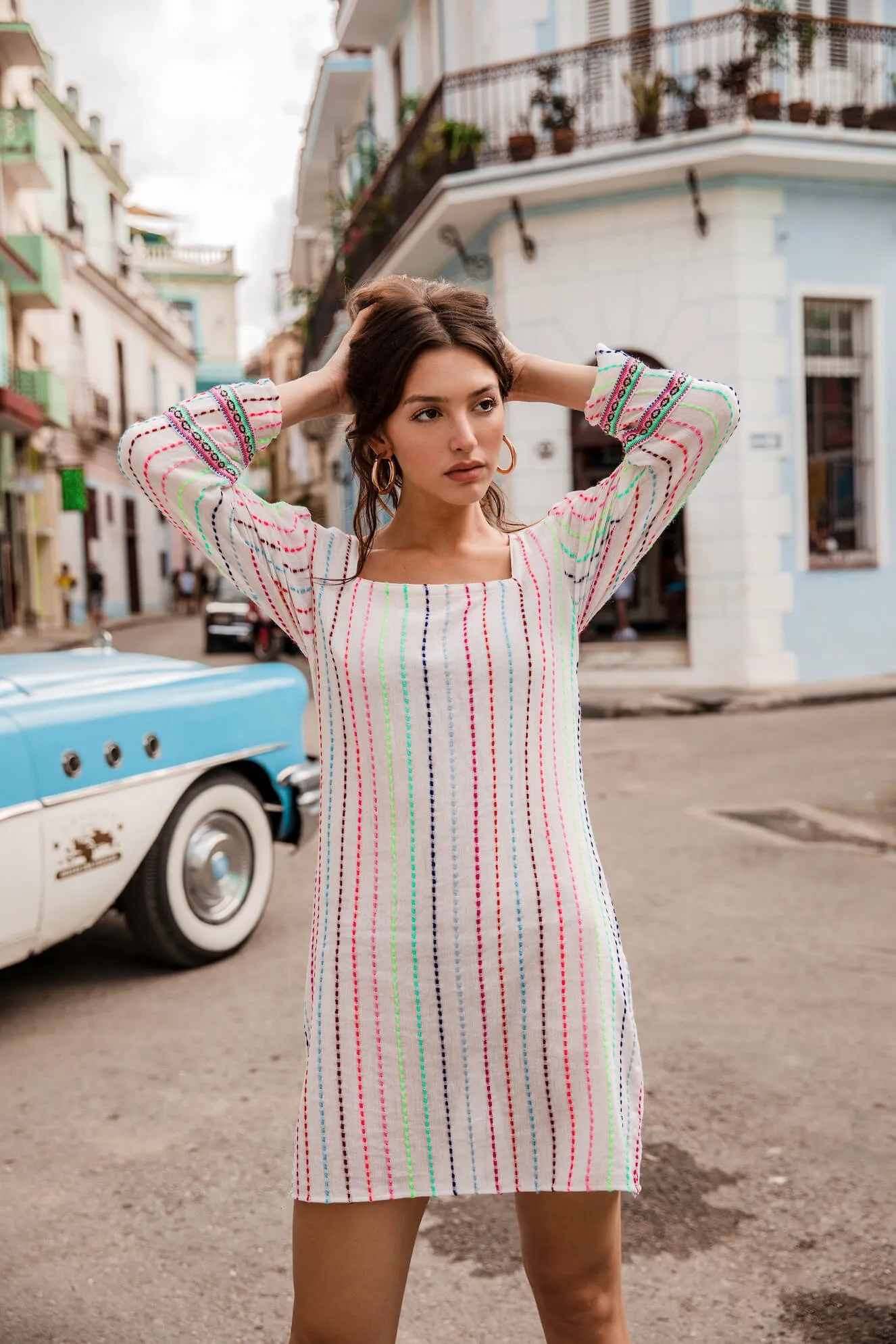 80s Puff Sleeve Mini Dress sold by Pitusa product image thumbnail 2