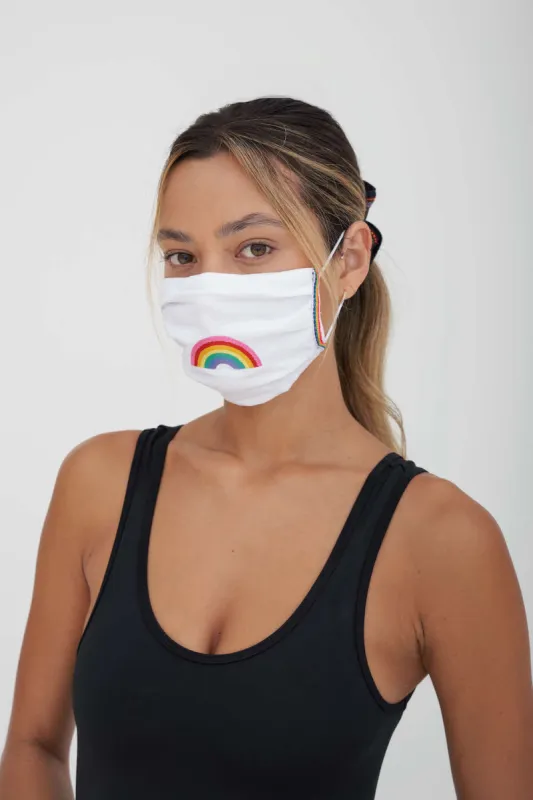 Embroidered Rainbow Mask With Trim sold by Pitusa