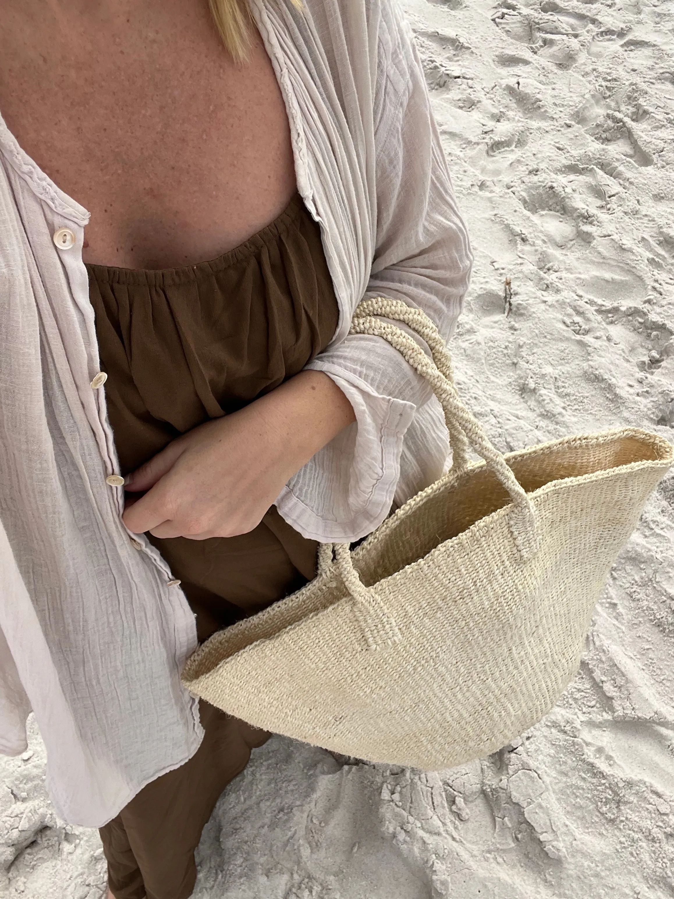 Sisal Market Tote, Ivory sold by Abby Alley product image thumbnail 2