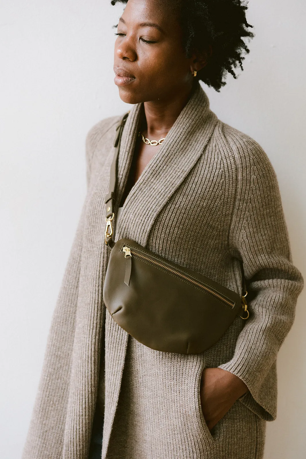 Sling Bag, Olive sold by Abby Alley