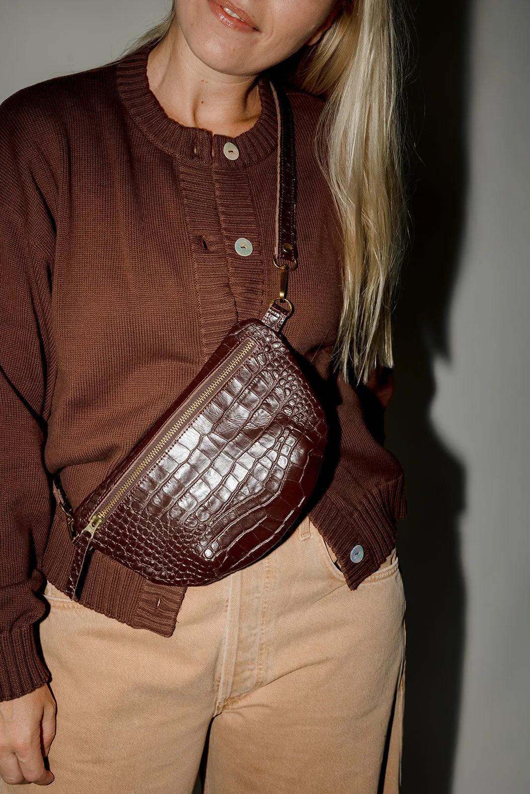 Sling Bag, Espresso Croco sold by Abby Alley product image thumbnail 5