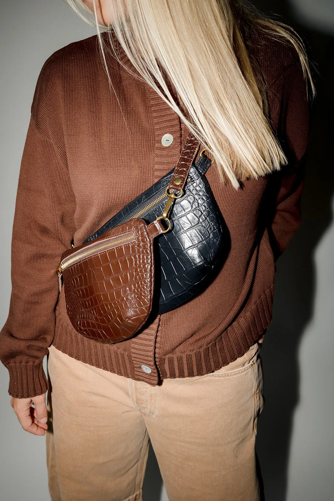 Sling Bag, Espresso Croco sold by Abby Alley product image thumbnail 4