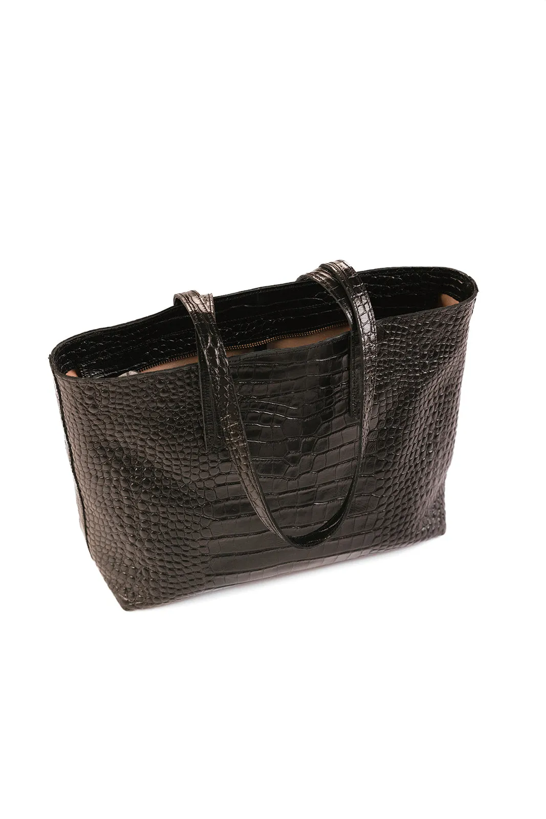 The Tote Bag, Espresso Croco sold by Abby Alley product image thumbnail 2