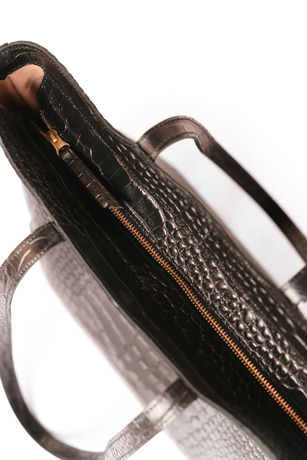 The Tote Bag, Espresso Croco sold by Abby Alley product image thumbnail 4