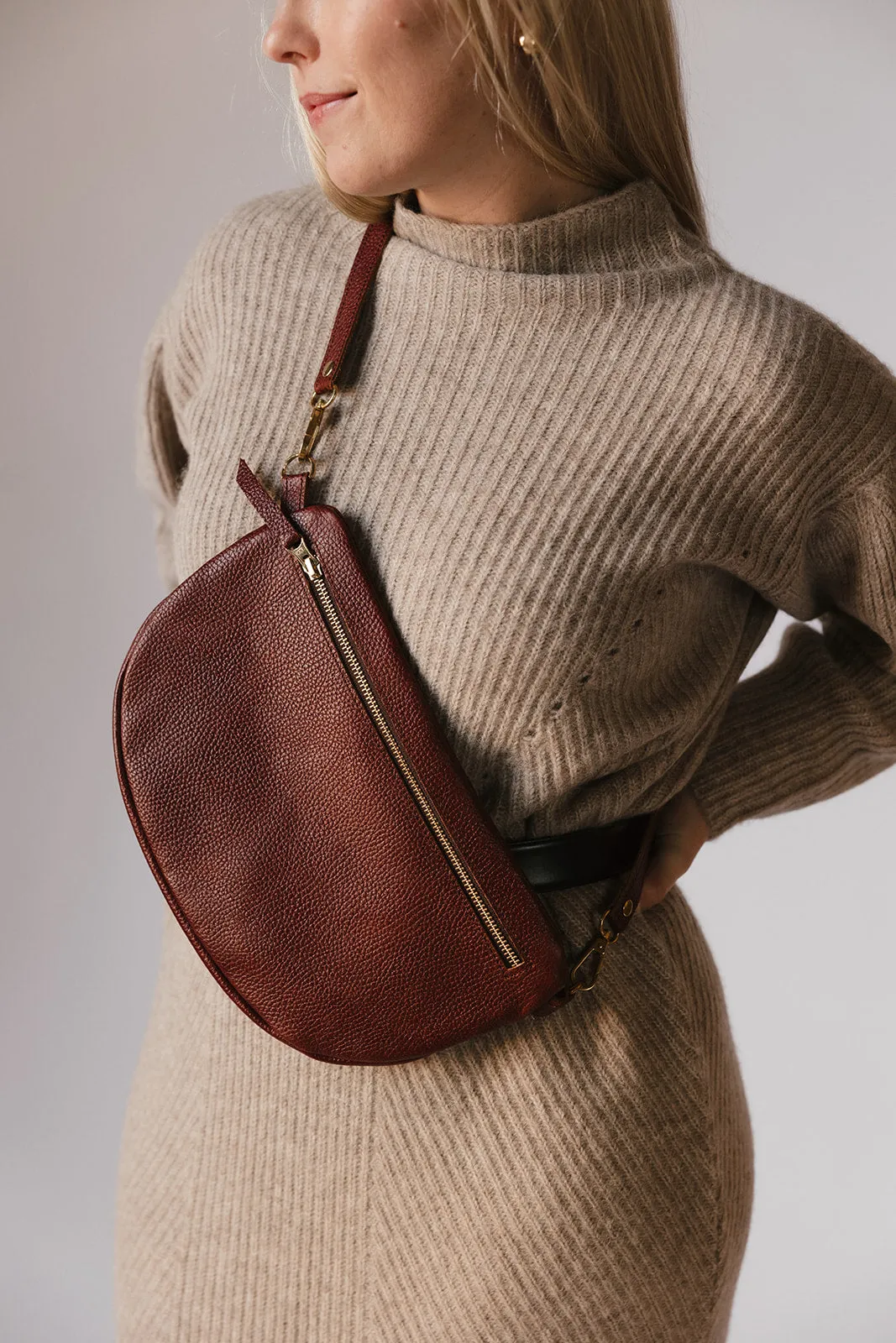 The Big Sling Bag, Bordeaux sold by Abby Alley product image thumbnail 5