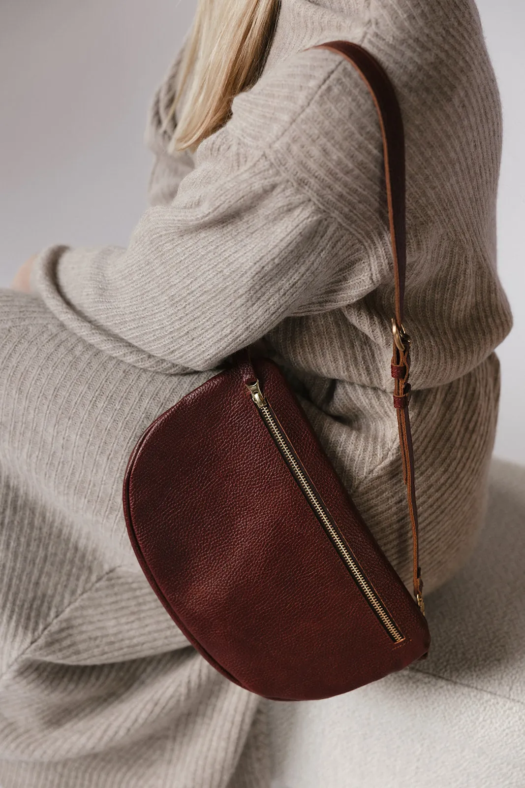 The Big Sling Bag, Bordeaux sold by Abby Alley