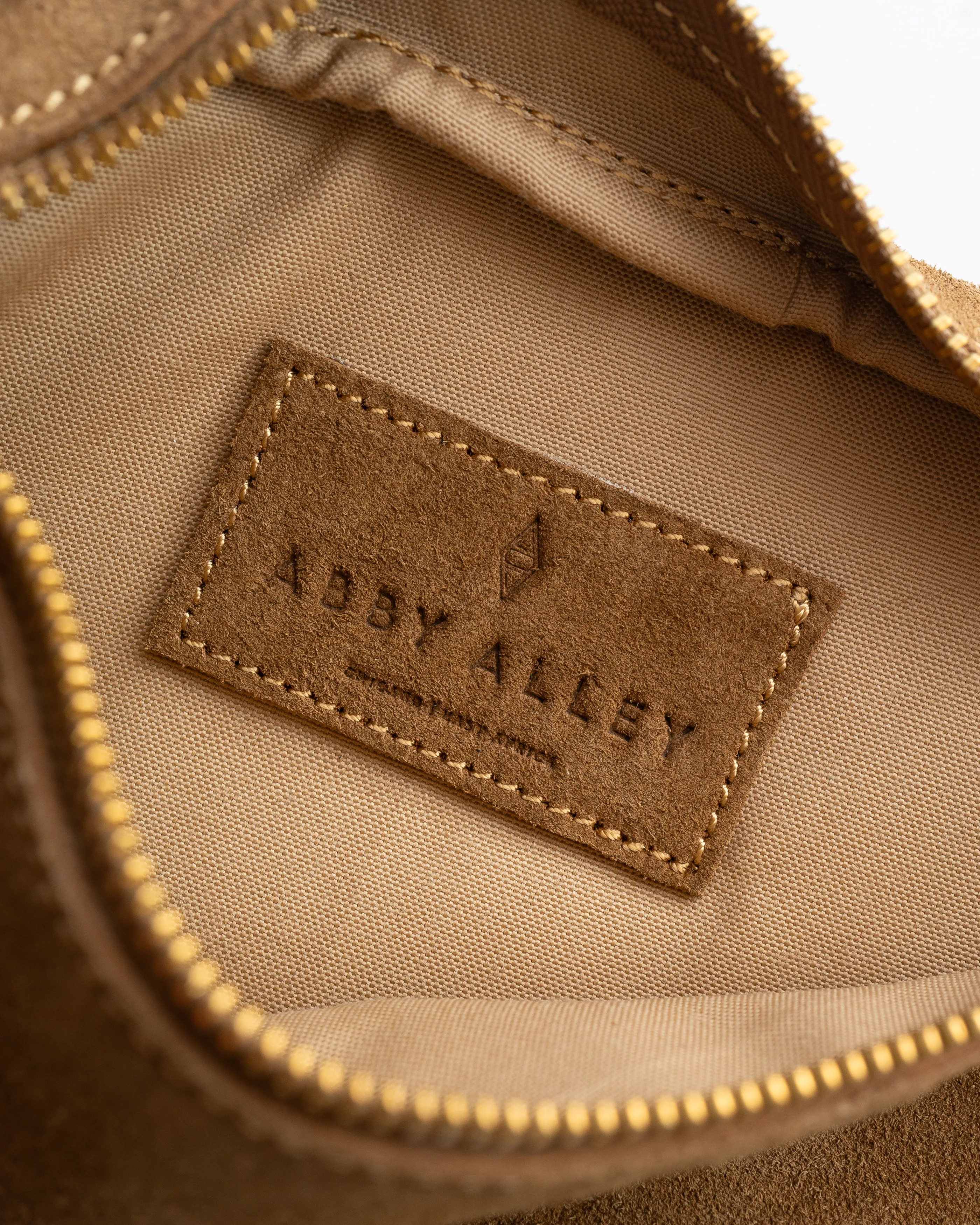 Sling Bag, Caramel Suede sold by Abby Alley product image thumbnail 4
