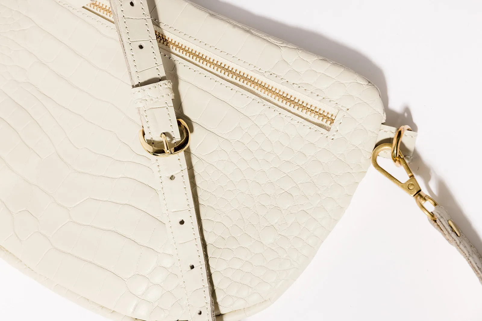 The Big Sling Bag, Ivory Croco sold by Abby Alley product image thumbnail 4