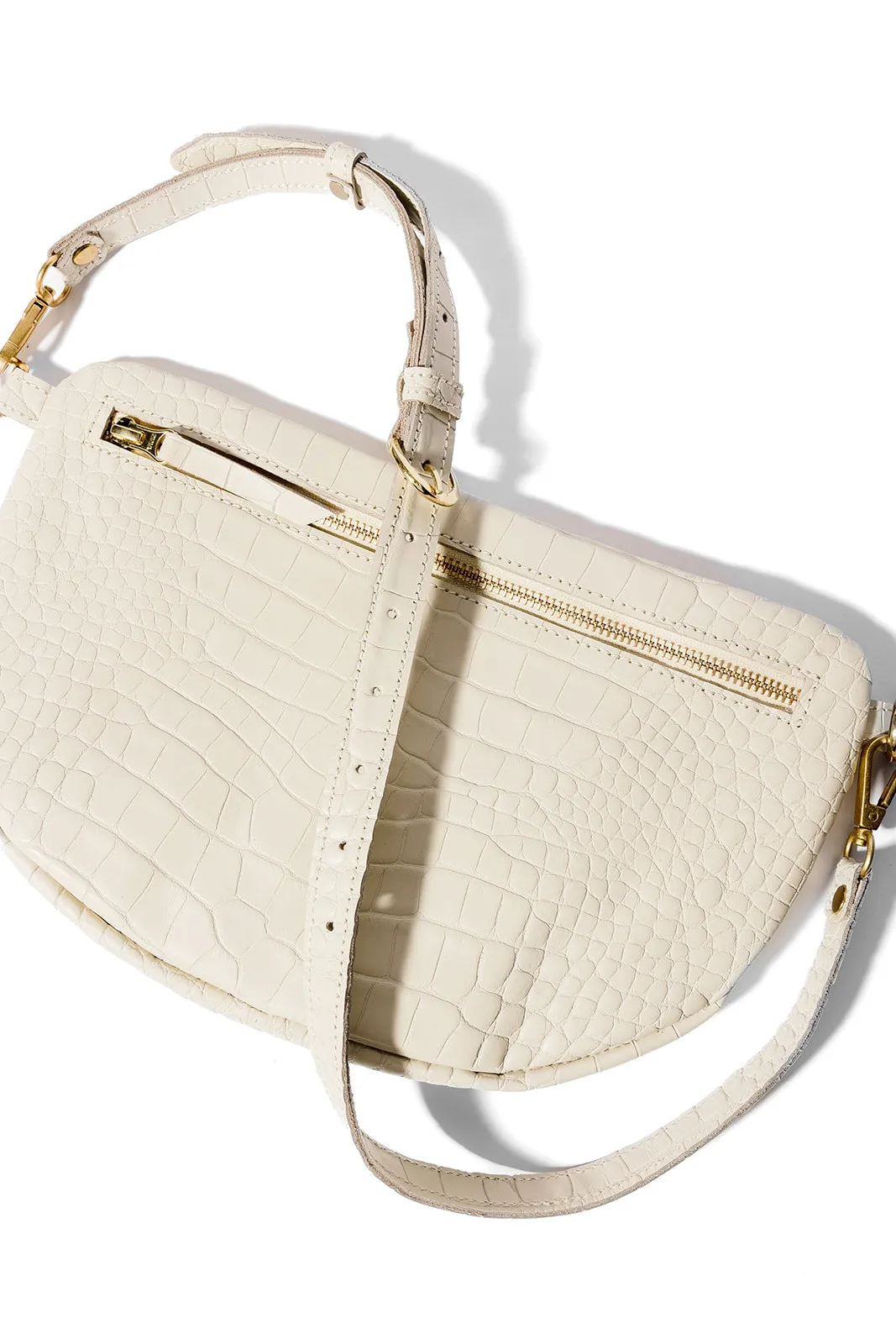 The Big Sling Bag, Ivory Croco sold by Abby Alley product image thumbnail 3