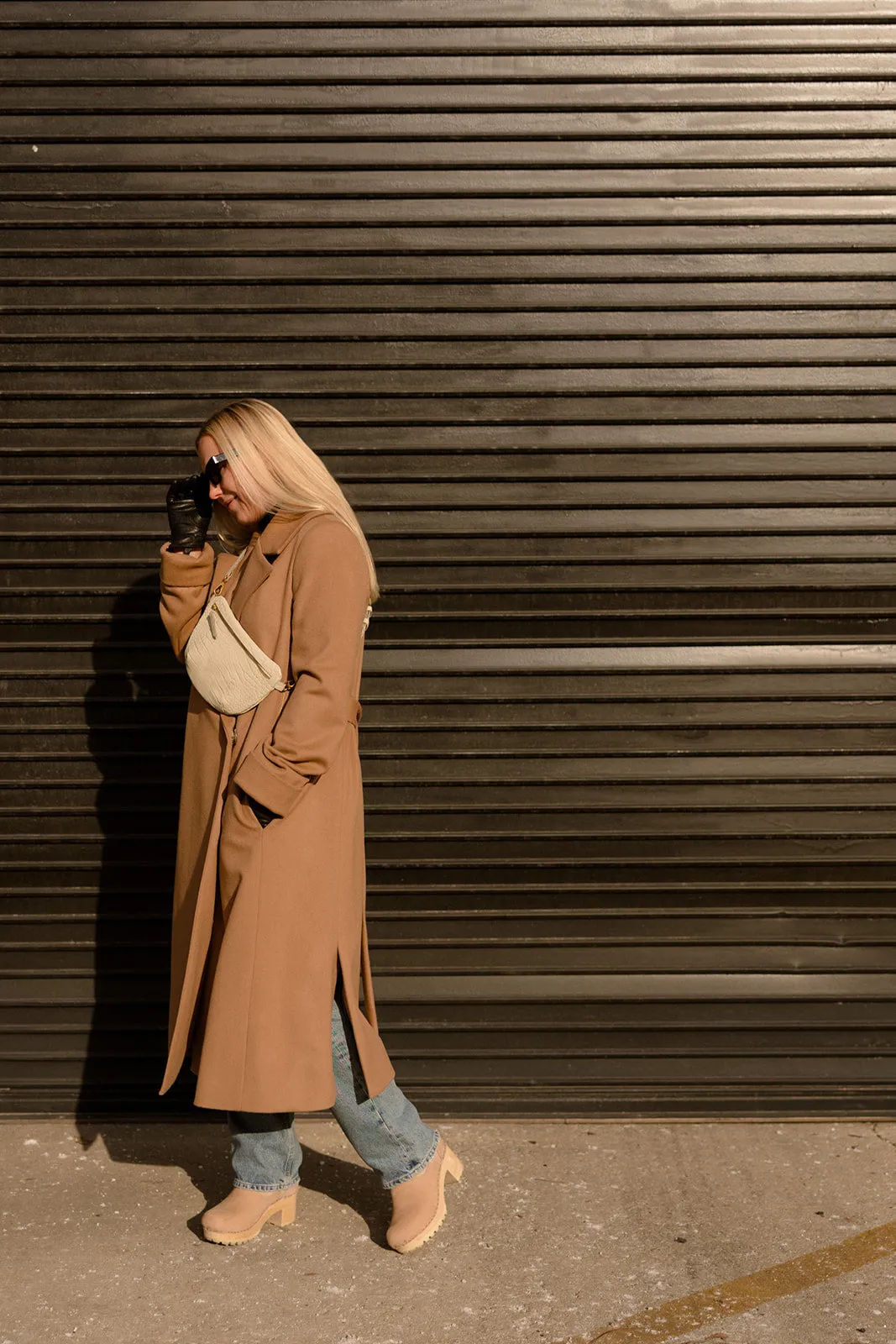 Sling Bag, Ivory Croco sold by Abby Alley