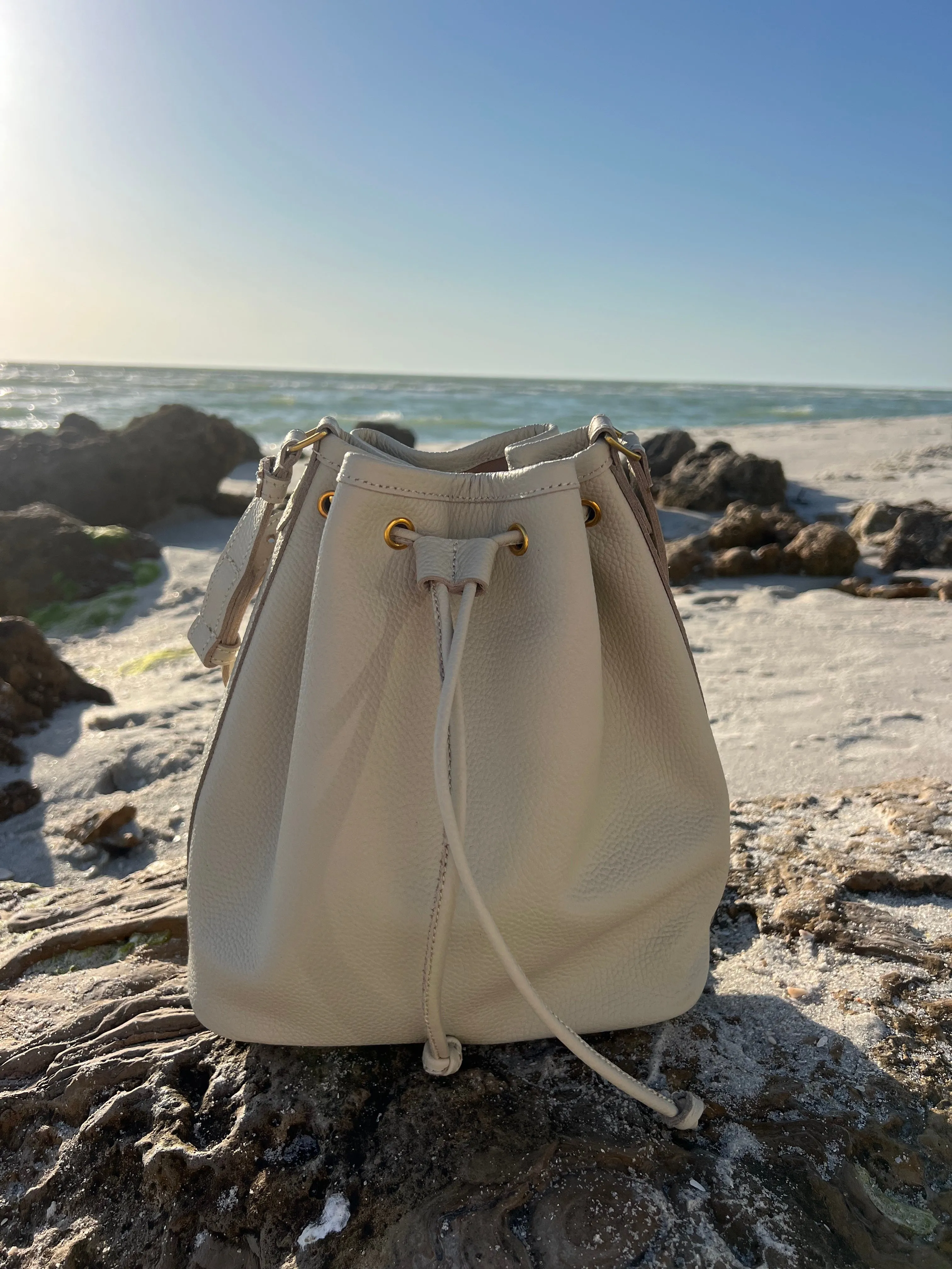 The Everyday Bucket Bag sold by Abby Alley