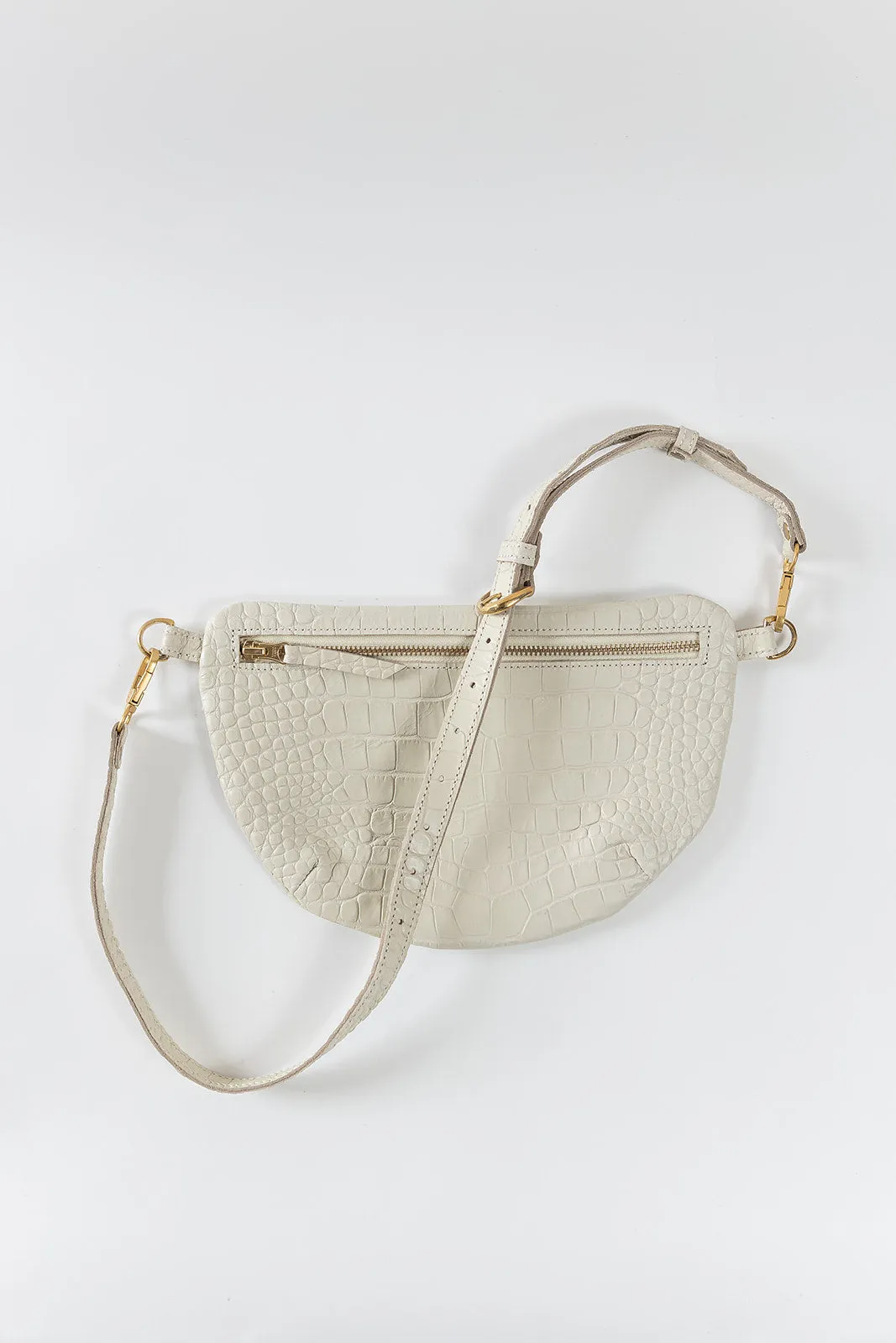 The Midi Sling, Ivory Croco sold by Abby Alley