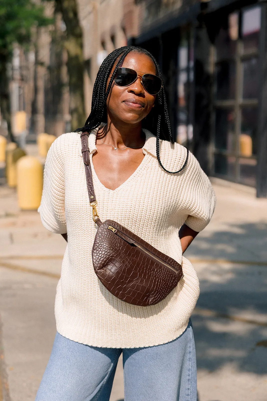 The Midi Sling, Espresso Croco sold by Abby Alley product image thumbnail 4