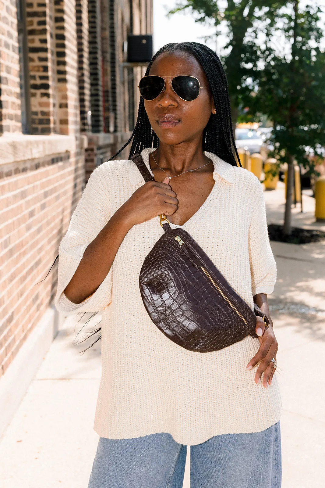 The Midi Sling, Espresso Croco sold by Abby Alley product image thumbnail 5