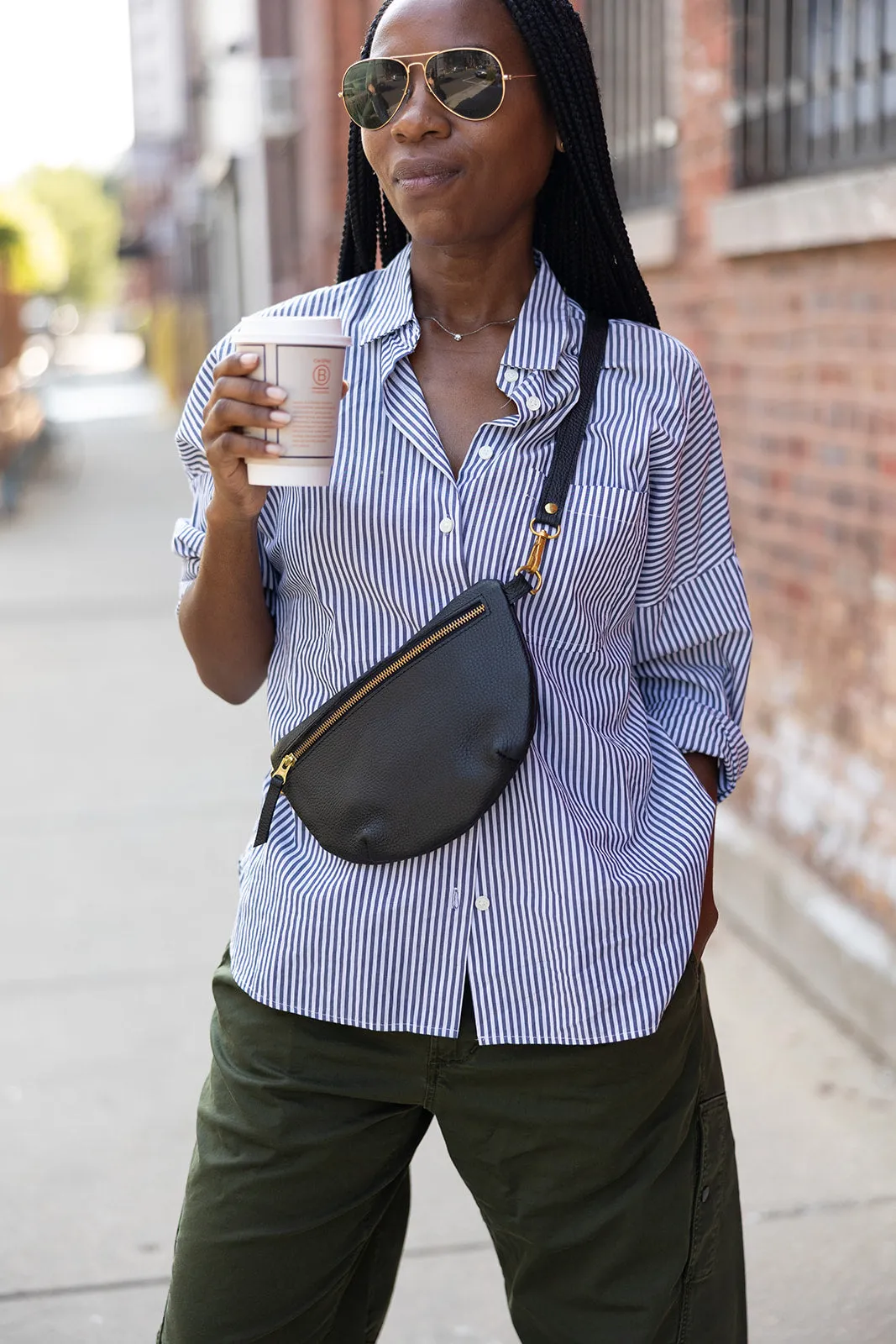 Sling Bag, Pebbled Black sold by Abby Alley product image thumbnail 4