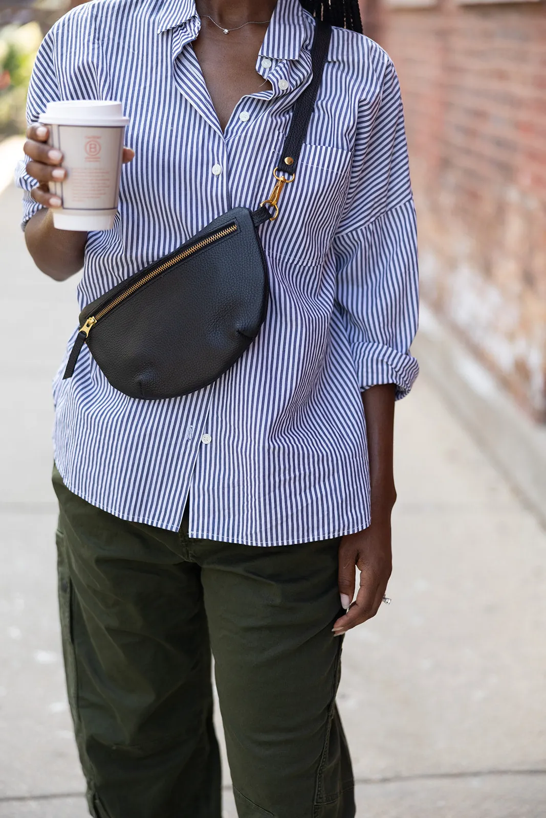 Sling Bag, Pebbled Black sold by Abby Alley