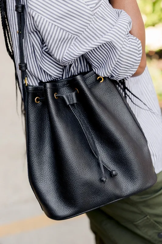 The Everyday Bucket Bag, Black sold by Abby Alley