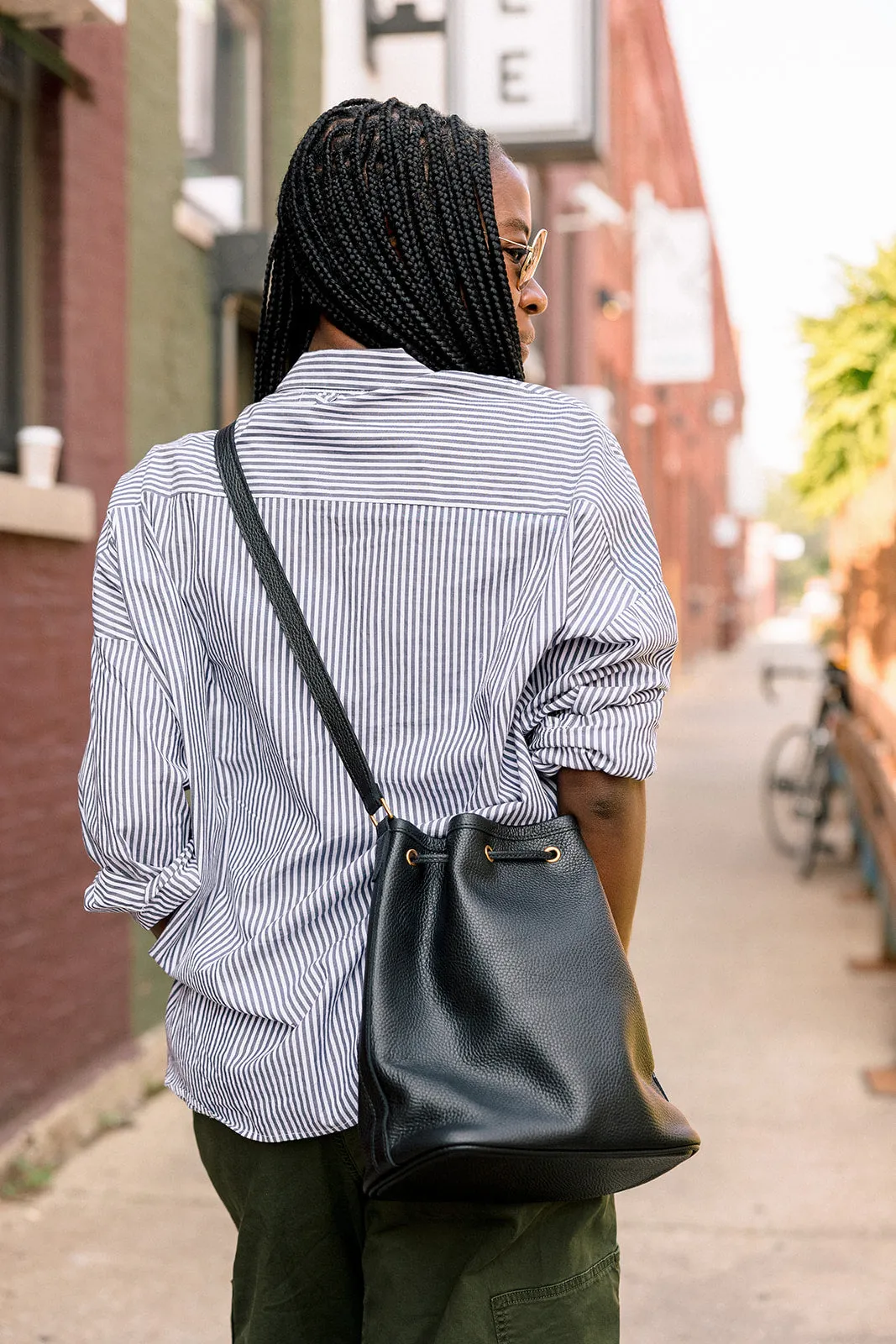 The Everyday Bucket Bag, Black sold by Abby Alley product image thumbnail 4