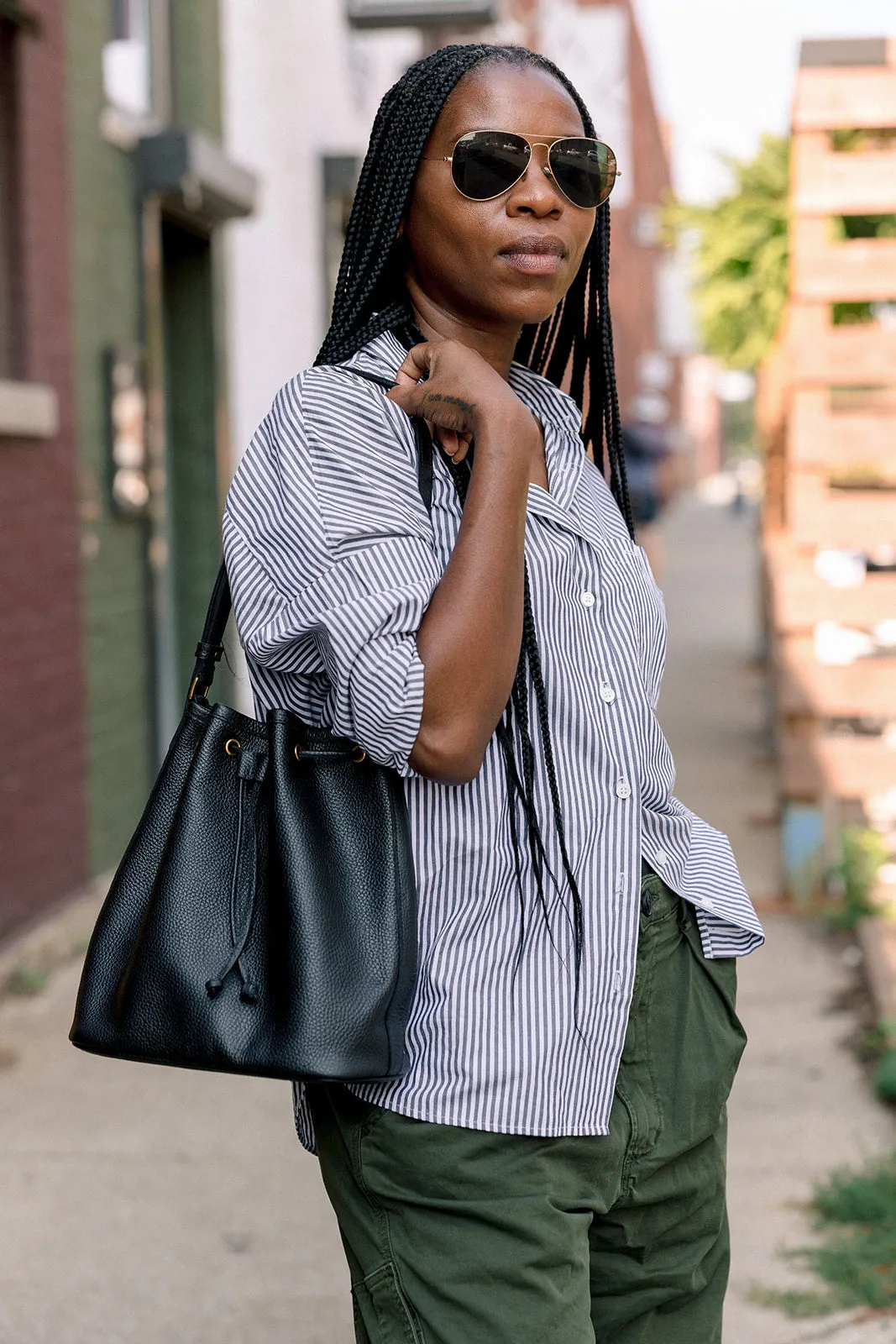 The Everyday Bucket Bag, Black sold by Abby Alley product image thumbnail 5