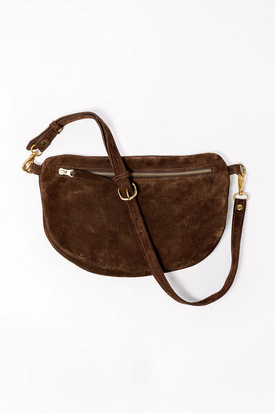 The Big Sling Bag, Chocolate Suede sold by Abby Alley product image thumbnail 2