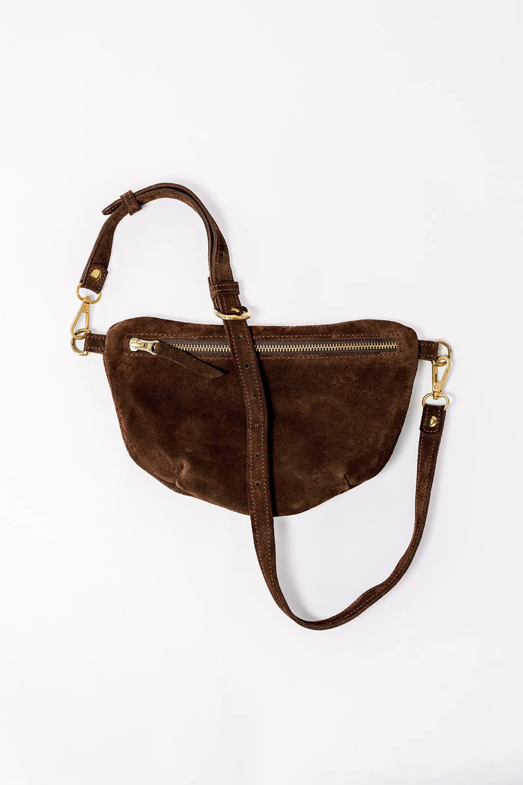 Sling Bag, Chocolate Suede sold by Abby Alley product image thumbnail 2