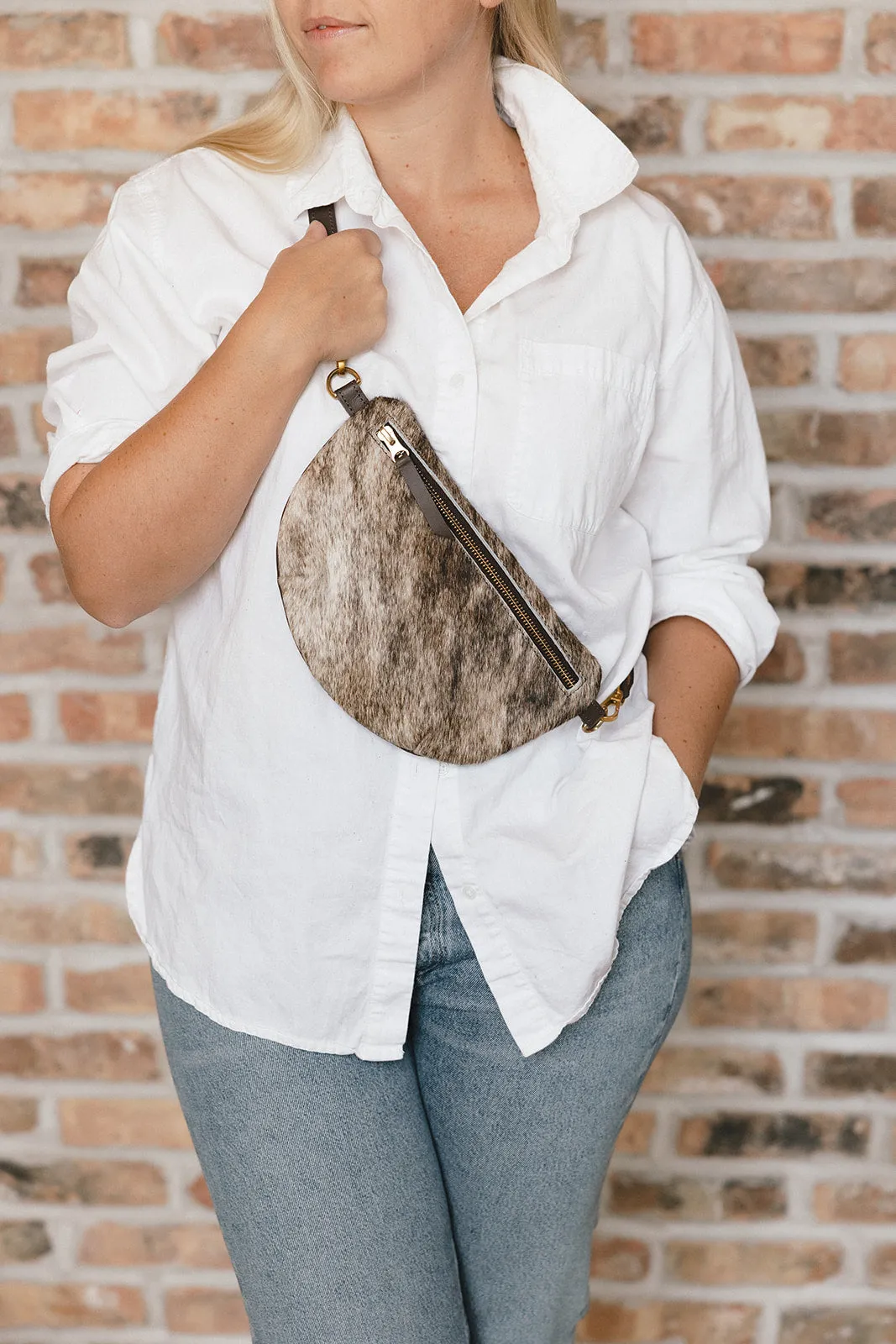 Cow Hair 16: Sling Bag, Mocha sold by Abby Alley product image thumbnail 3