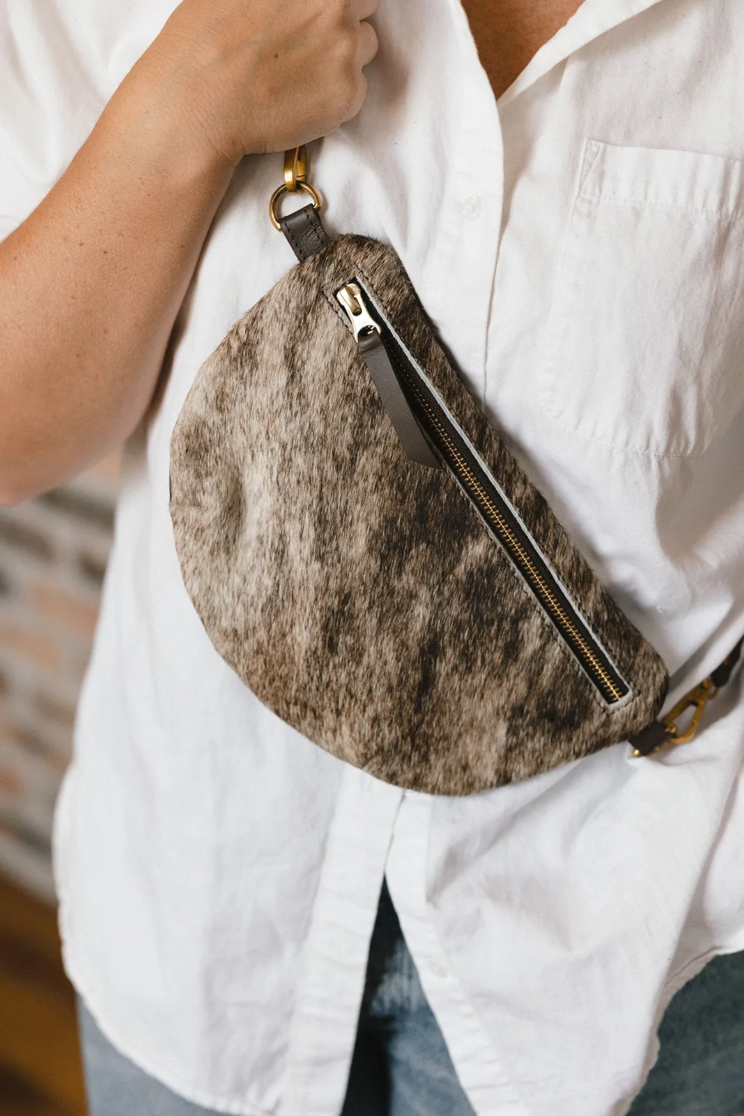 Cow Hair 16: Sling Bag, Mocha sold by Abby Alley product image thumbnail 2