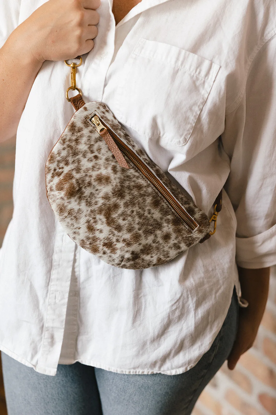Cow Hair 15: Sling Bag, Pebbled Cognac sold by Abby Alley product image thumbnail 2