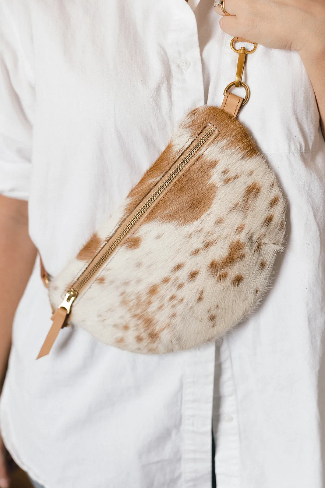 Cow Hair 10: Sling Bag, Tan sold by Abby Alley product image thumbnail 2
