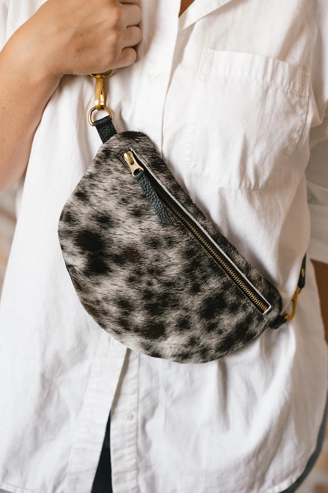 Cow Hair 7: Sling Bag, Pebbled Black sold by Abby Alley product image thumbnail 2