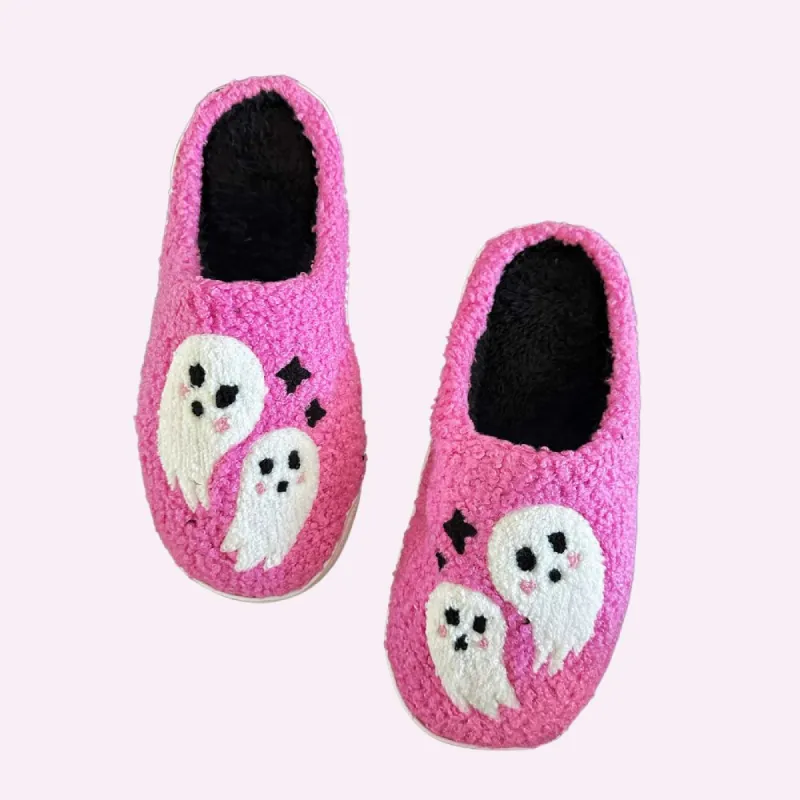 PINK GHOST SLIPPERS ♡ cozy slippers sold by BFFS & BABES