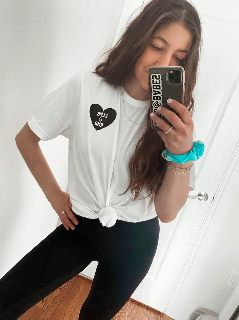 HEART U MOST ♡ white adult tee with black heart sold by BFFS & BABES product image thumbnail 2