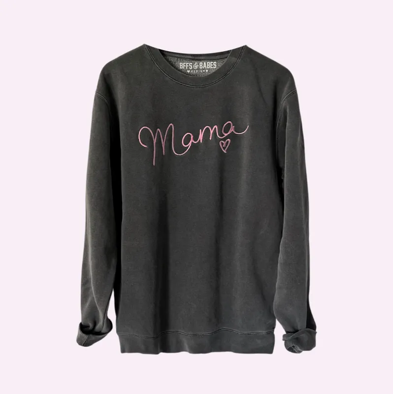 ULTRA MAMA ♡ slate embroidered mama sweatshirt sold by BFFS & BABES