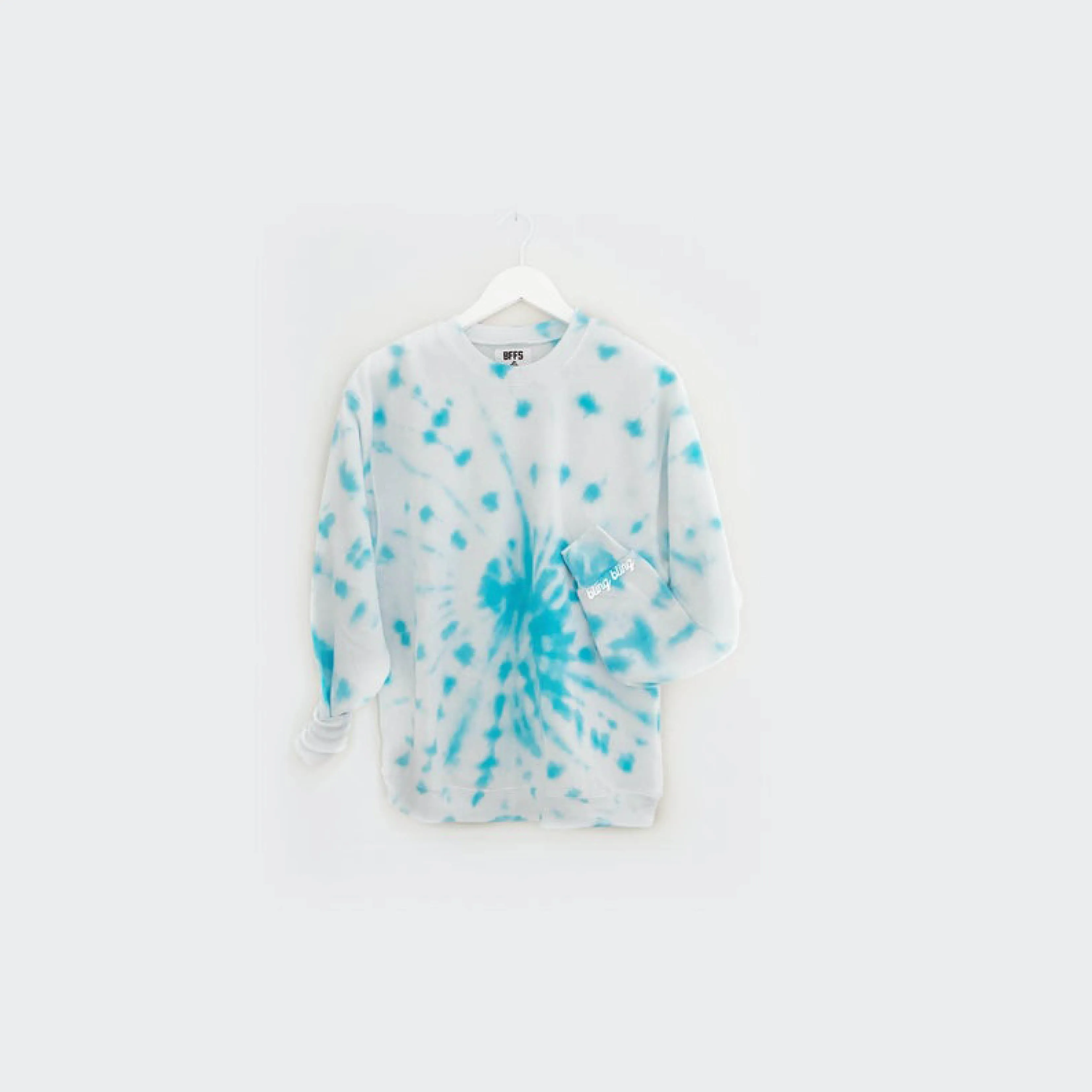 TURQUOISE SWIRL ENGAGED AF ♡ custom cuff sweatshirt sold by BFFS & BABES product image thumbnail 4