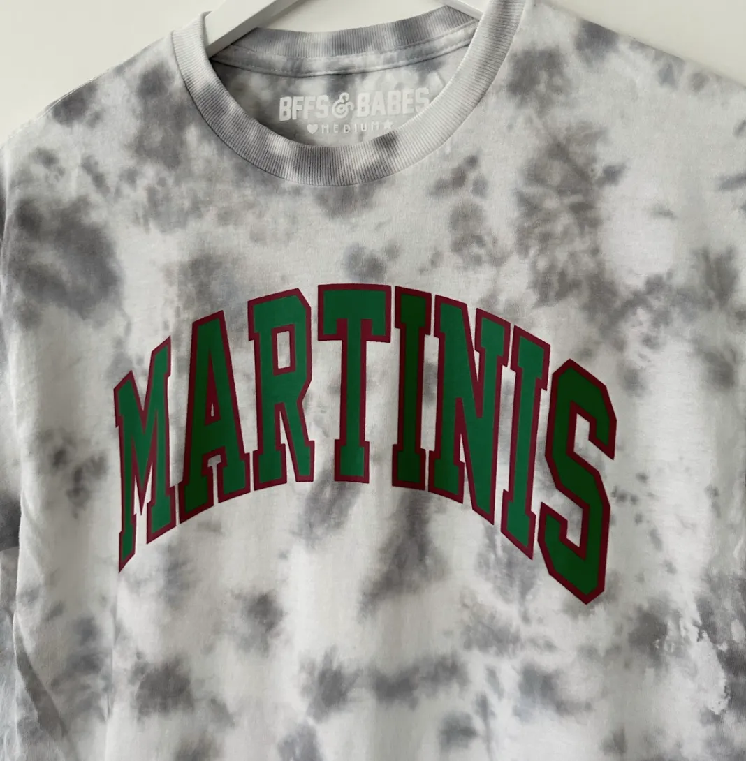 MARTINIS TEE ♡ tie-dye printed tee sold by BFFS & BABES product image thumbnail 2
