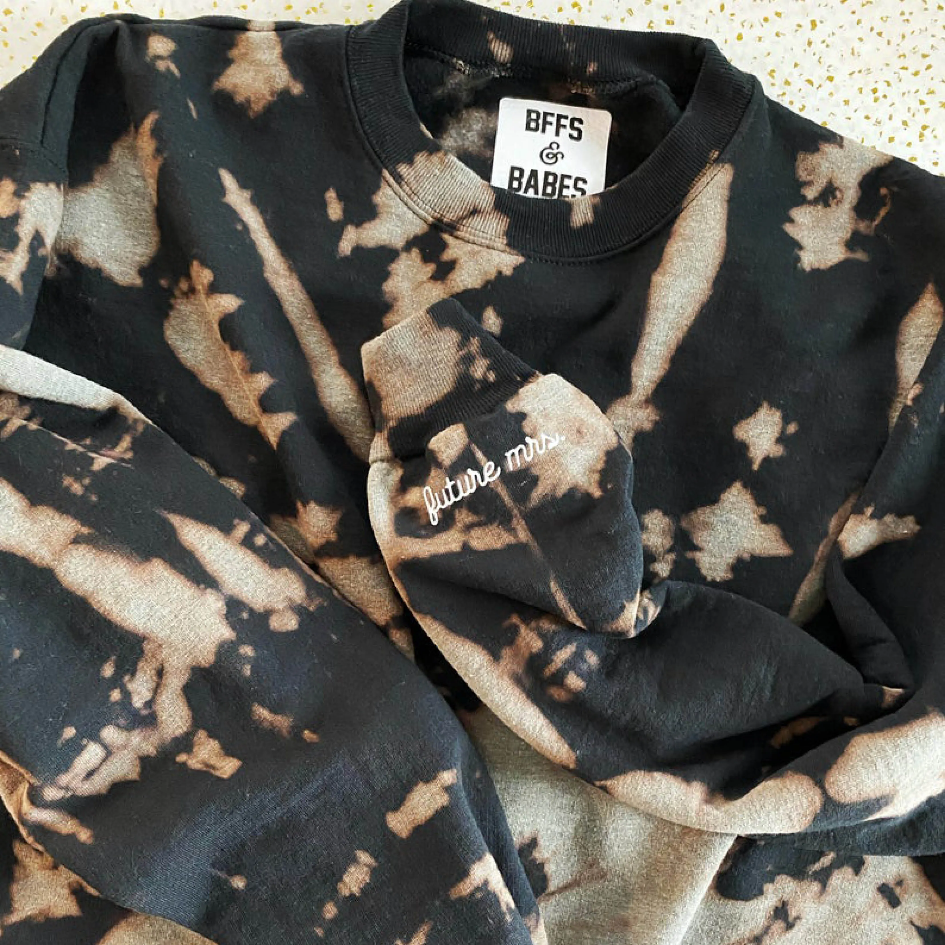 FLIP IT ENGAGED AF ♡ custom cuff sweatshirt sold by BFFS & BABES product image thumbnail 3