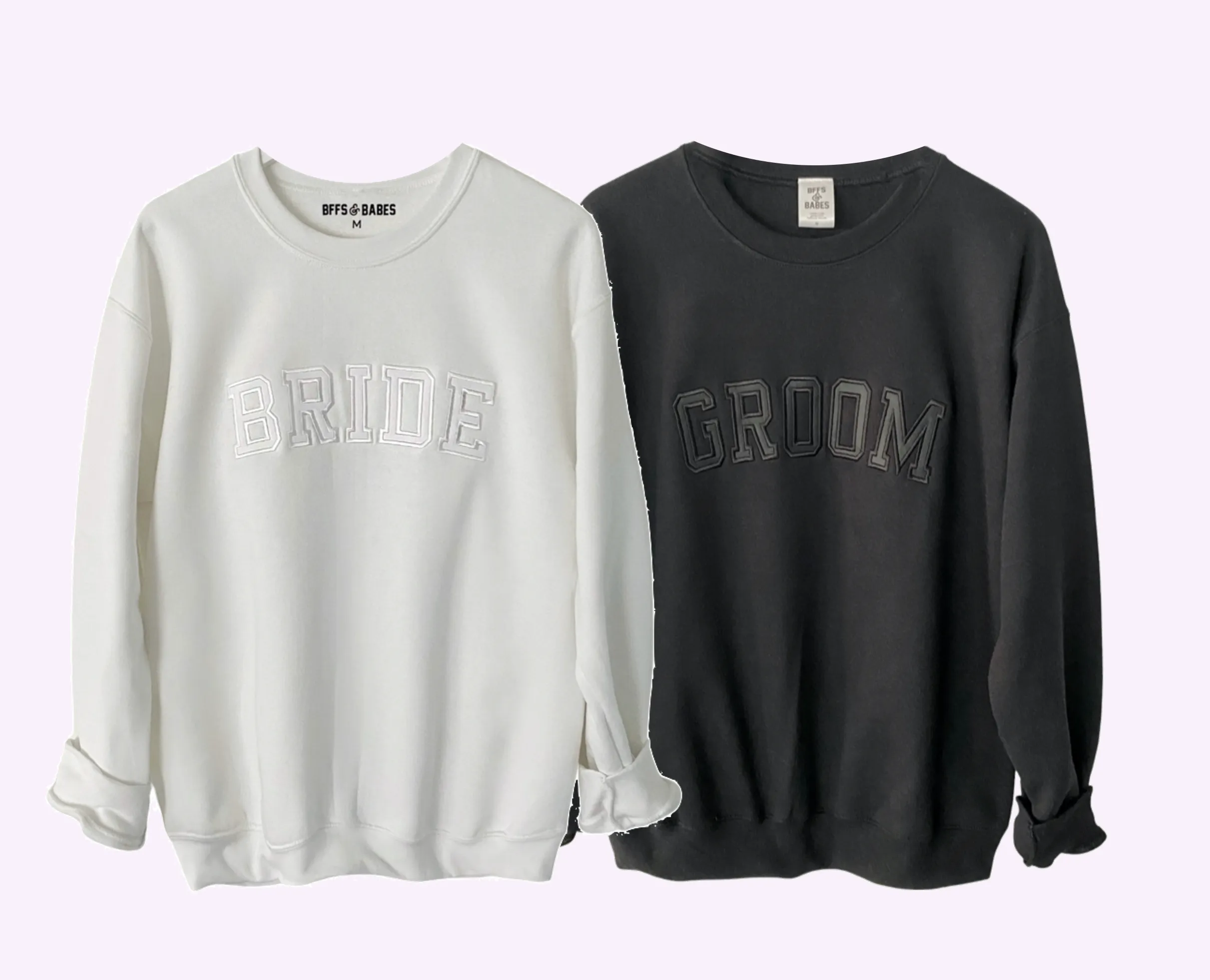 BRIDE ♡ white adult embroidered sweatshirt sold by BFFS & BABES product image thumbnail 5