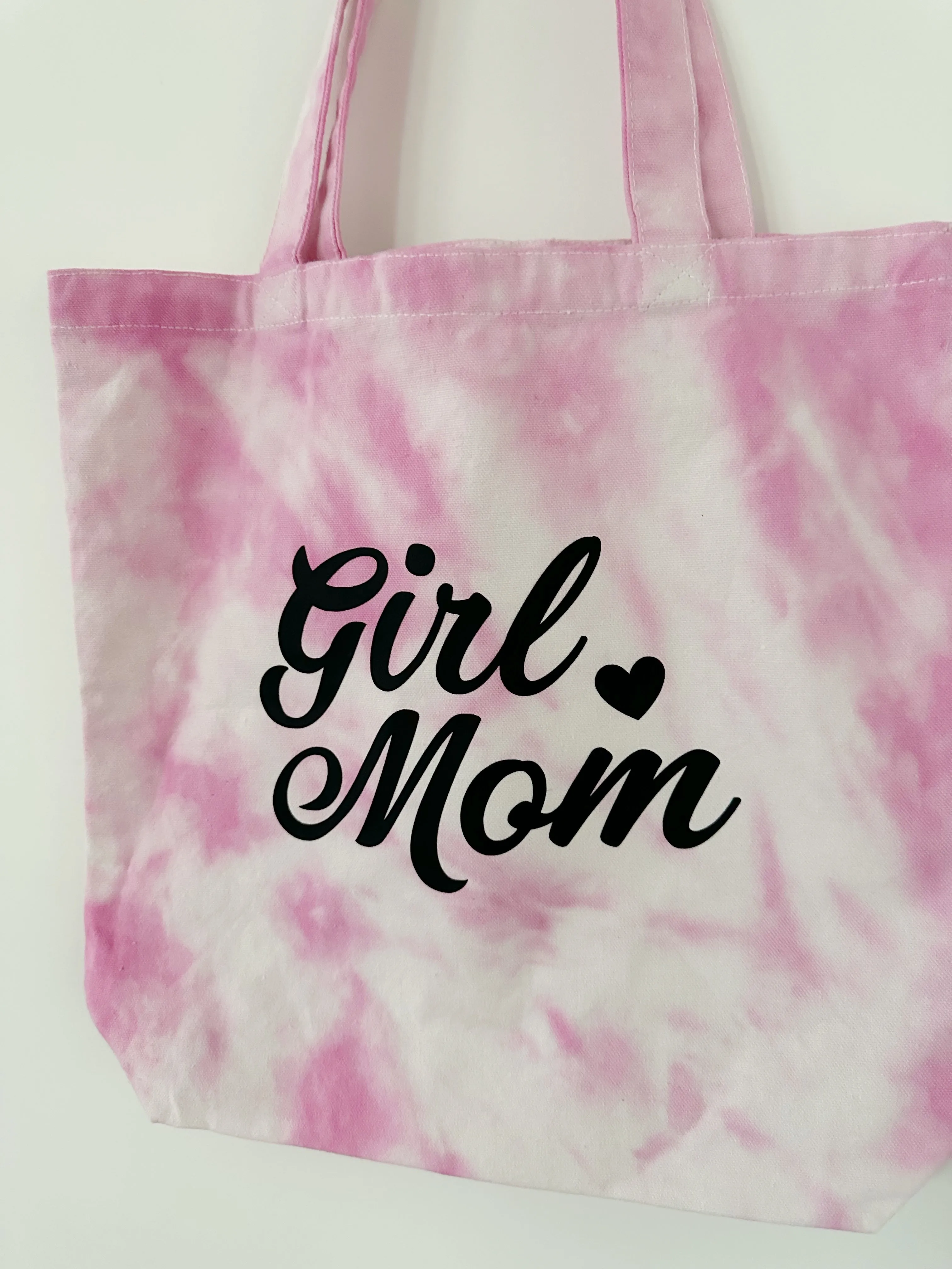 GIRL MOM TOTE ♡ tie-dye tote bag with girl mom print sold by BFFS & BABES product image thumbnail 2