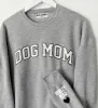 LOVE ON THE CUFF ♡ static gray dog mom sweatshirt with personalized cuff sold by BFFS & BABES