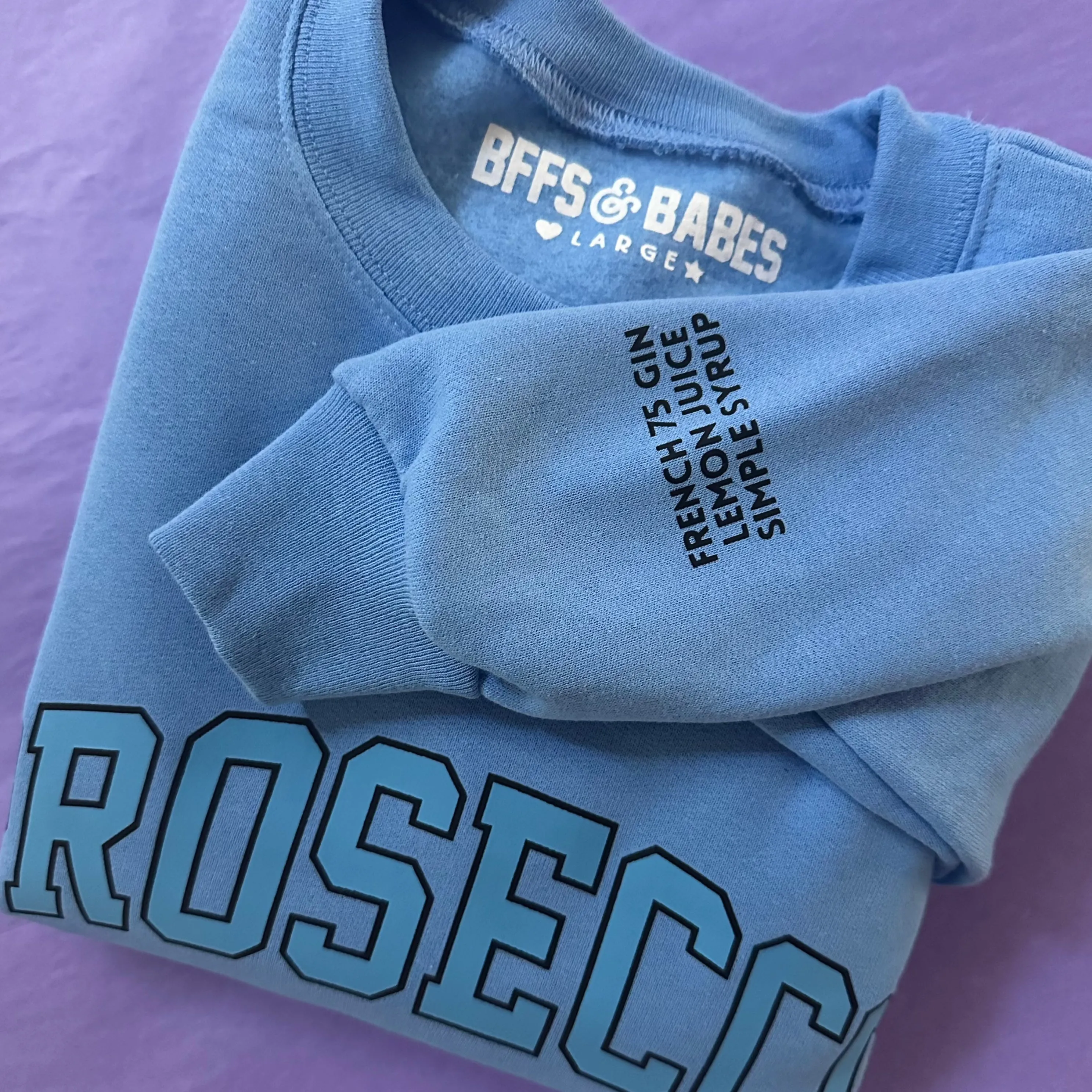 PROSECCO ♡ sweatshirt with customizable cuff sold by BFFS & BABES product image thumbnail 2