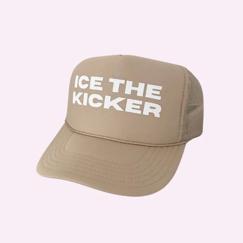 ICE THE KICKER ♡ printed trucker hat sold by BFFS & BABES