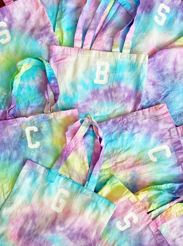 MULTIE TOTE ♡ personalized lightweight tie-dye tote sold by BFFS & BABES product image thumbnail 2