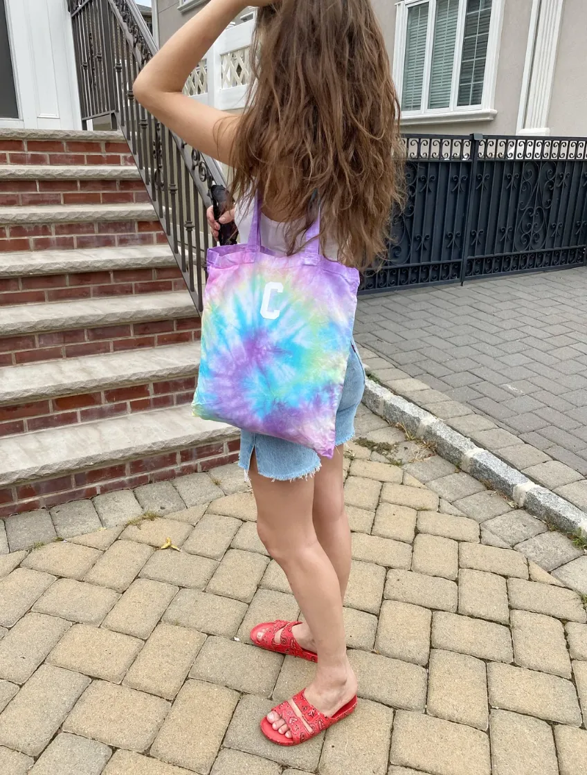 MULTIE TOTE ♡ personalized lightweight tie-dye tote sold by BFFS & BABES product image thumbnail 3