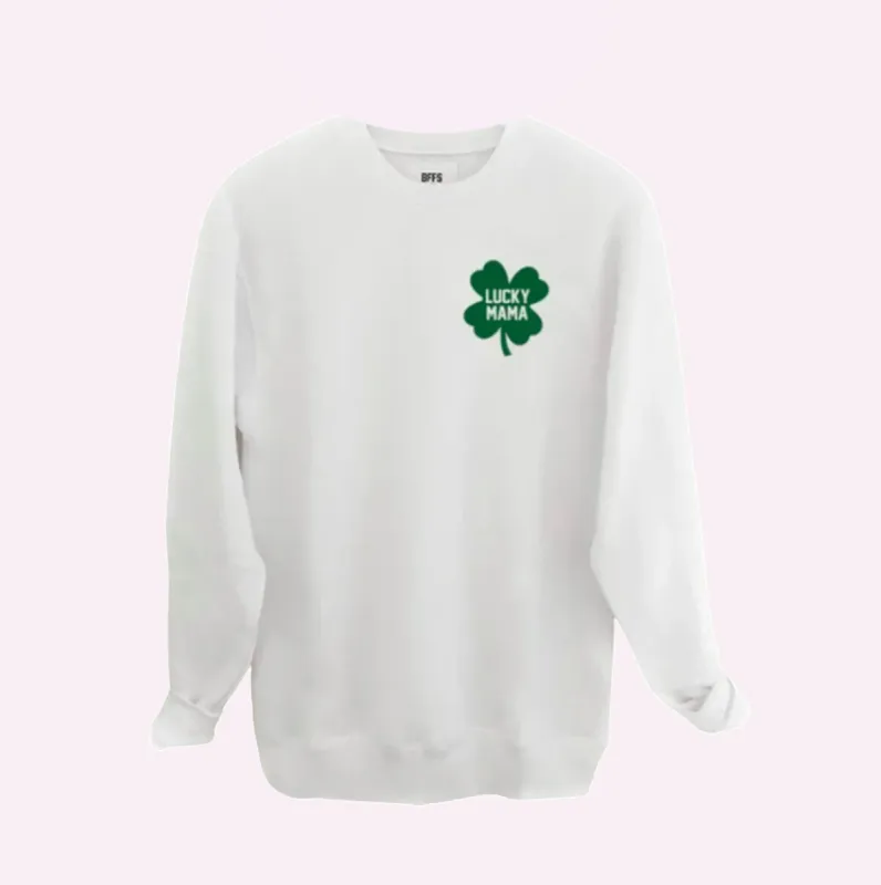 LUCKY U ♡ personalizable shamrock adult sweatshirt sold by BFFS & BABES
