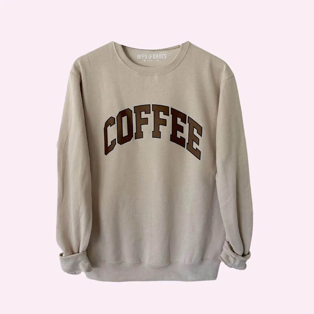 COFFEE ♡ sweatshirt with customizable cuff sold by BFFS & BABES product image thumbnail 3