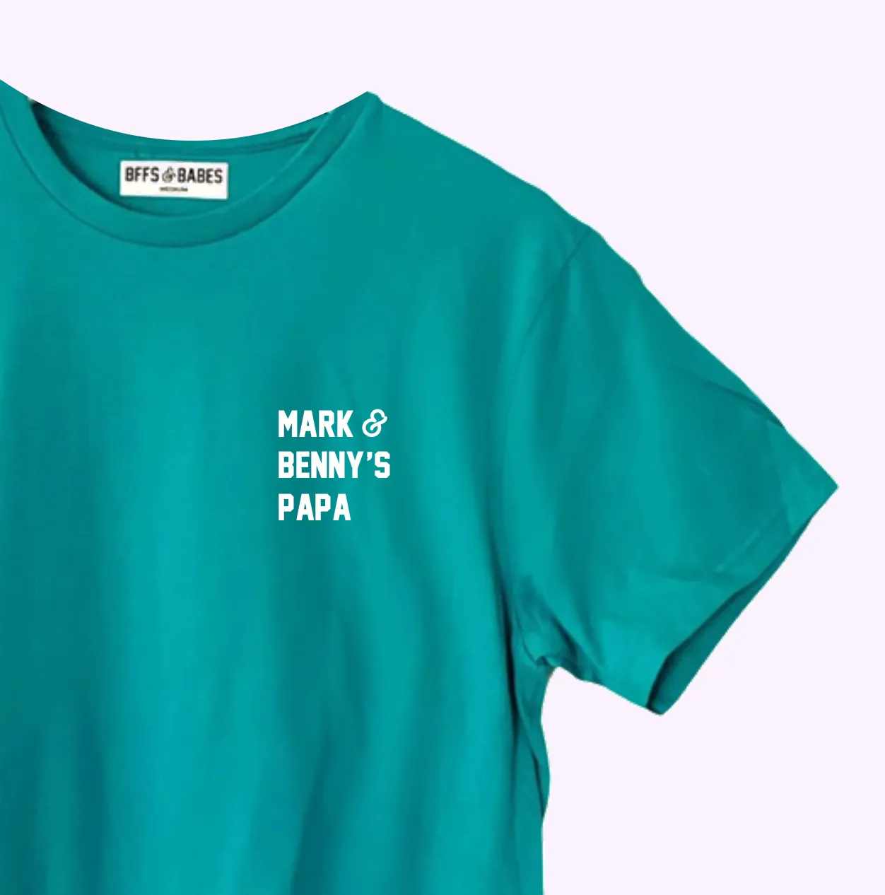 KEEP U CLOSE ♡ teal personalizable t-shirt sold by BFFS & BABES product image thumbnail 3
