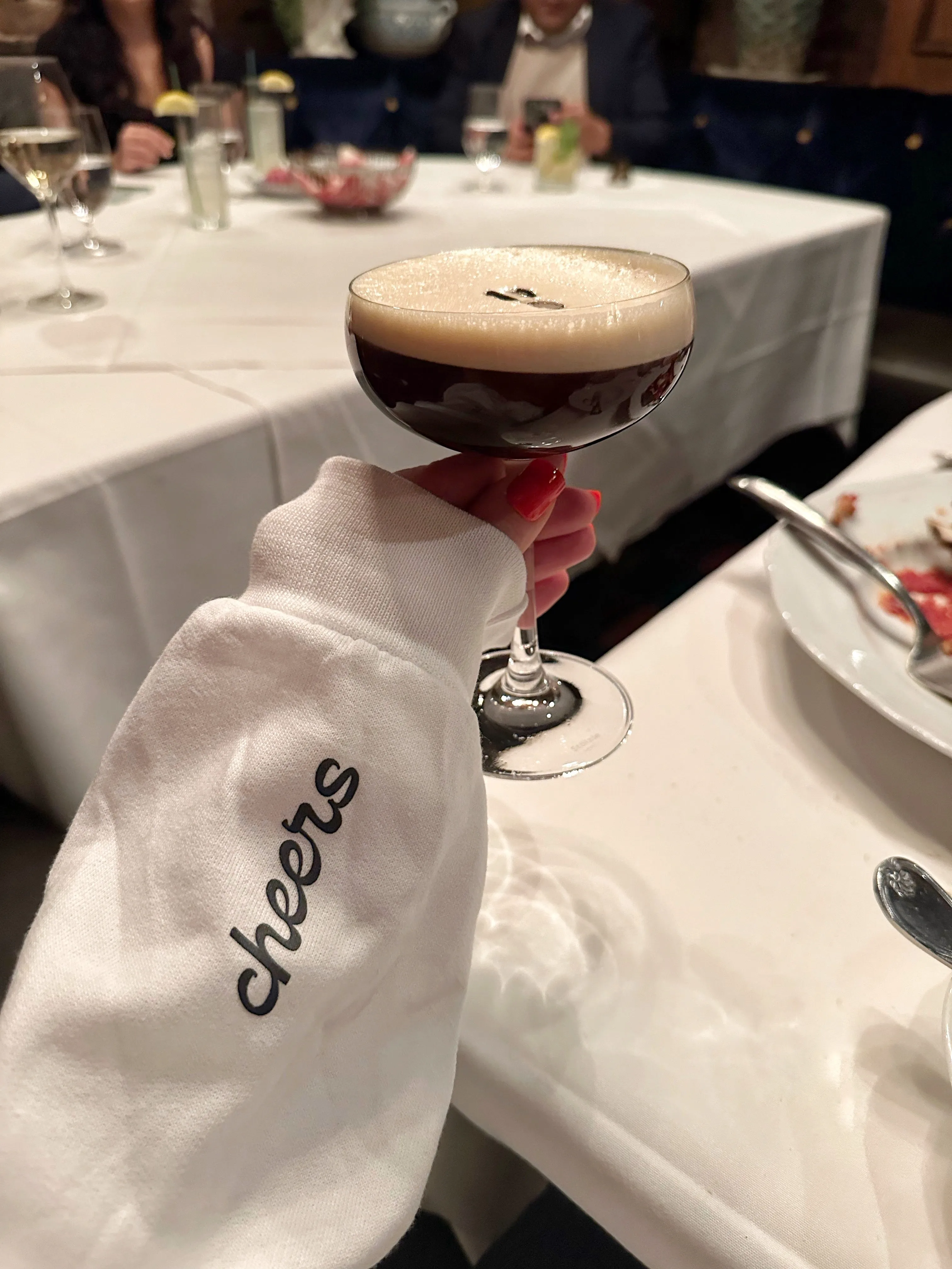 ESPRESSO MARTINIS ♡ printed sweatshirt with cheers cuff sold by BFFS & BABES product image thumbnail 3