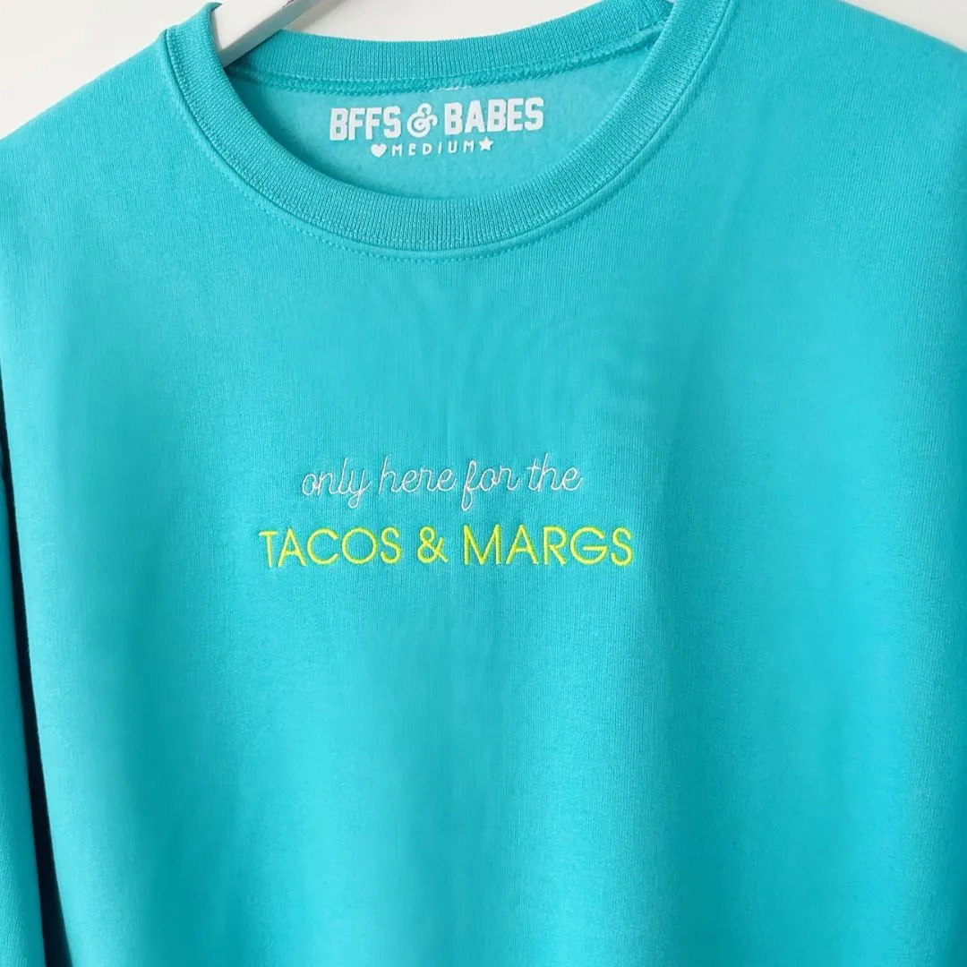 ONLY HERE STITCH ♡ turquoise embroidered sweatshirt sold by BFFS & BABES product image thumbnail 2