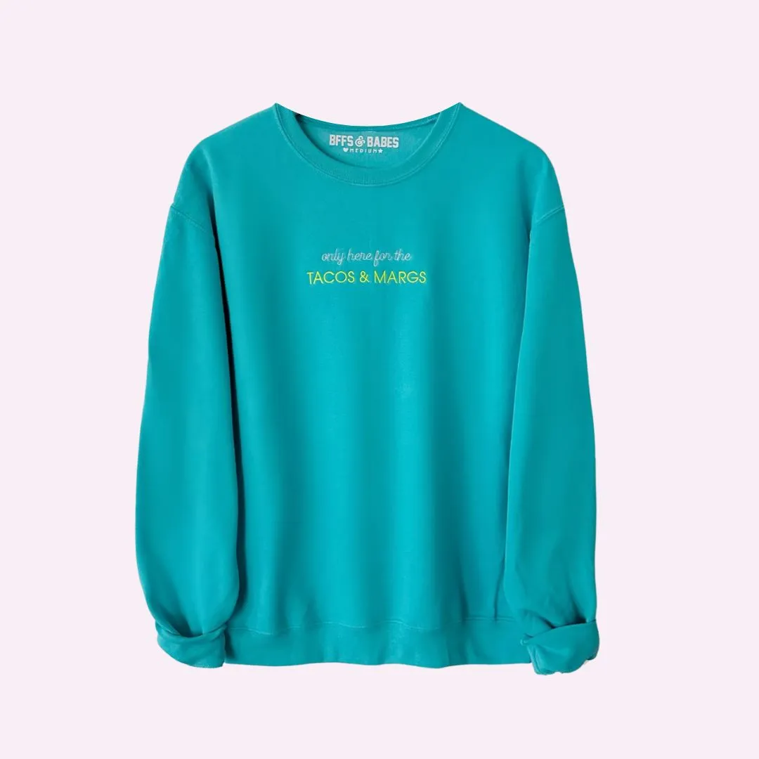ONLY HERE STITCH ♡ turquoise embroidered sweatshirt sold by BFFS & BABES