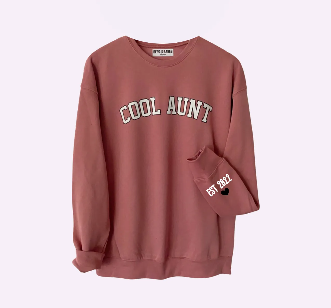 LOVE ON THE CUFF ♡ antique cool aunt sweatshirt with personalized cuff sold by BFFS & BABES product image thumbnail 4